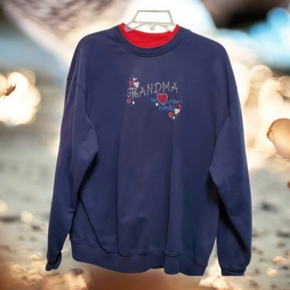 Blue Grandma Sweatshirt M & C Sportswear size 1X